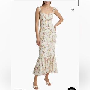 Reformation Irisa Floral Flounce Maxi Dress Posy